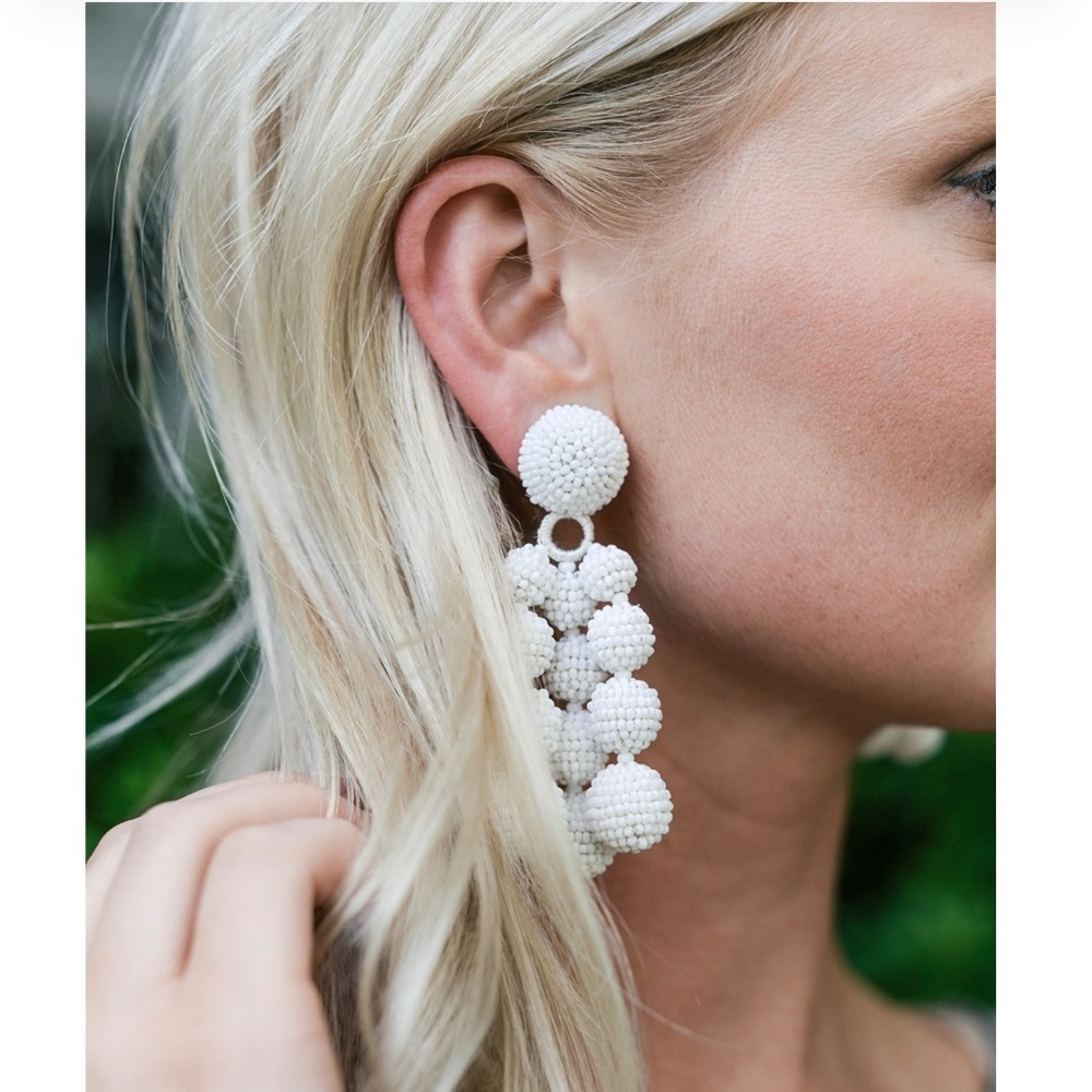 Sachin + Babi Blue Trinity Clip On Style Earrings